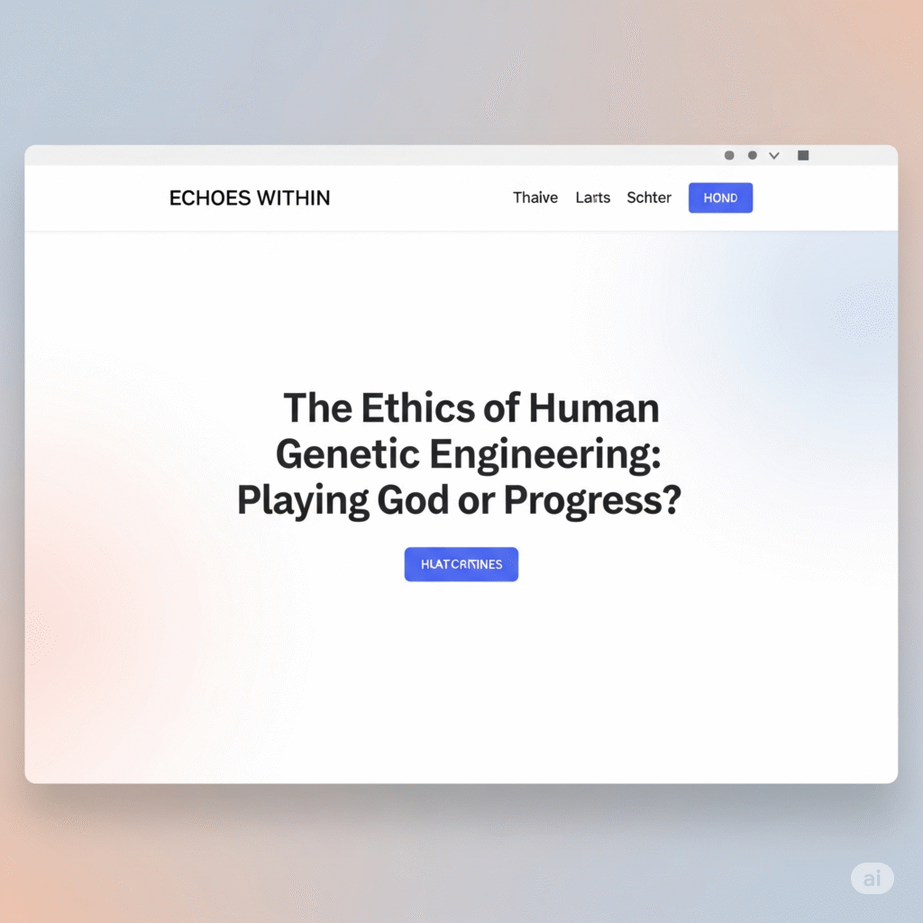 Ethics of Human Genetic Engineering